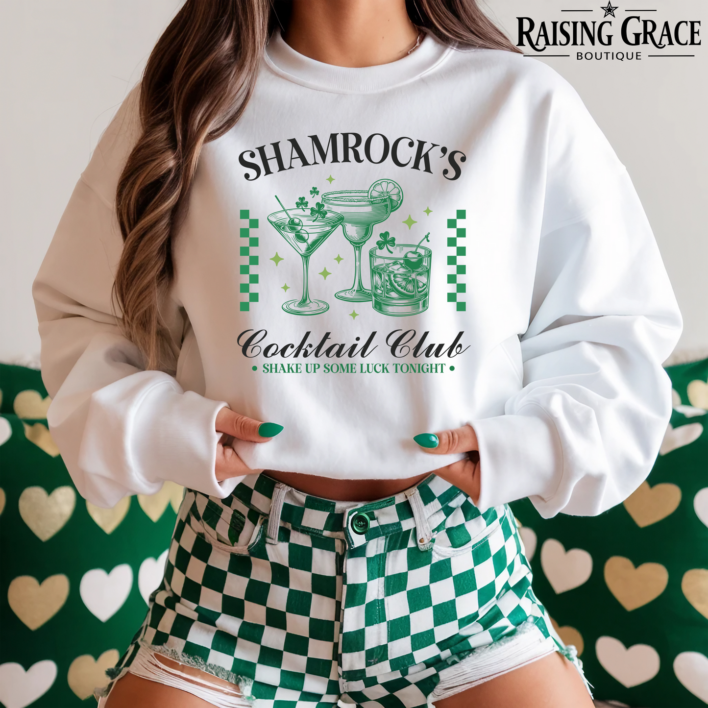 Shamrocks Cocktail Club - St. Patrick's Day - Adult Sweatshirt