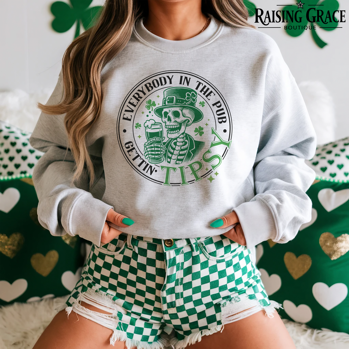 Everybody in the Pub Gettin' Tipsy - St. Patrick's Day - Adult Sweatshirt