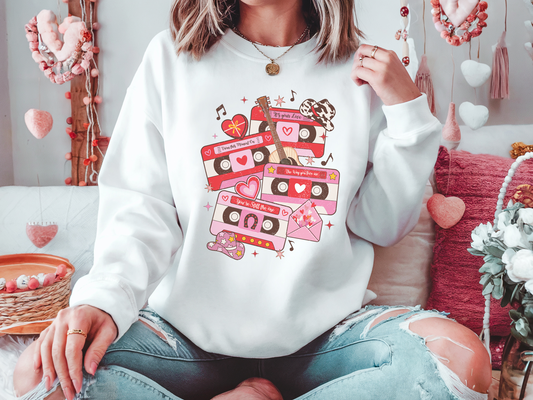 Western Valentine Cassette - Sweatshirt - Adult