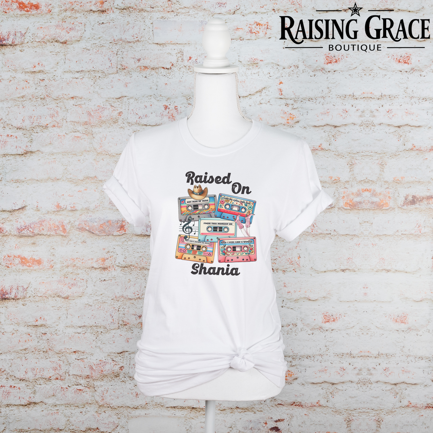 Raised on Shania - Western Tee - Adult T-Shirt