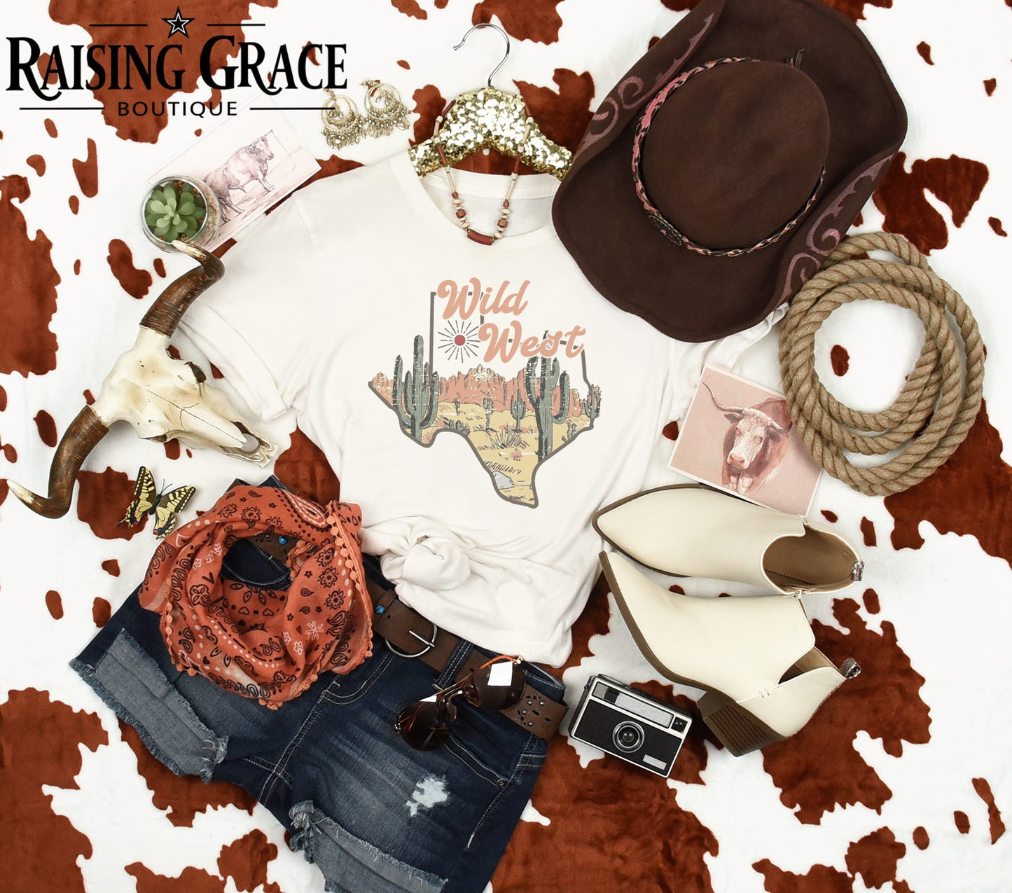 Wild West - Texas - Adult T-Shirt