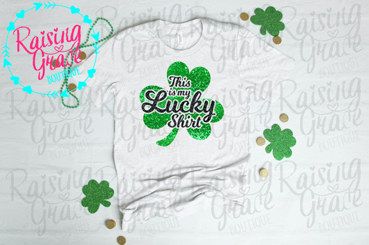 This Is My Lucky Shirt - Glitter - Adult