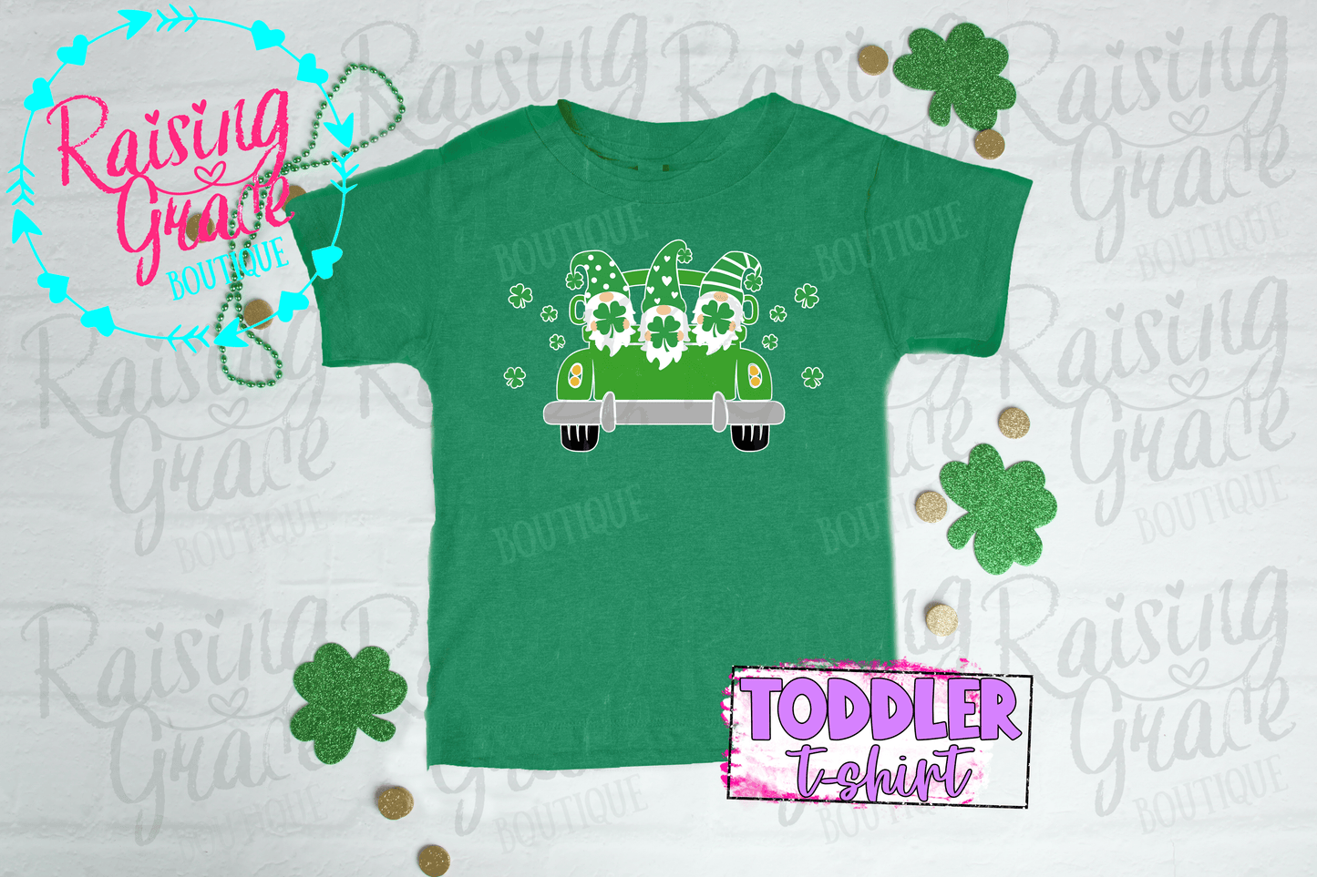St. Patrick's Gnome Truck Shirt - Toddler