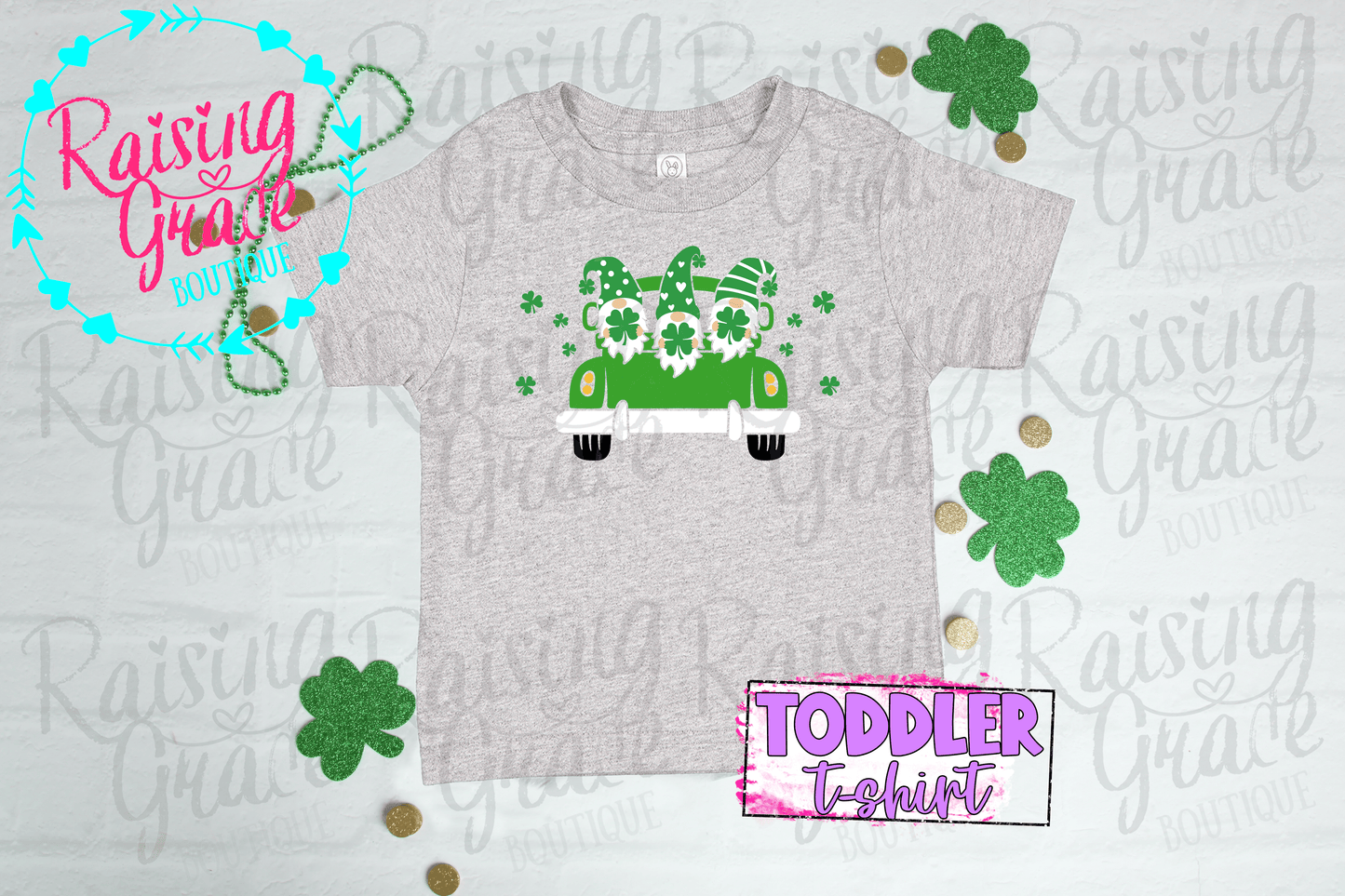 St. Patrick's Gnome Truck Shirt - Toddler