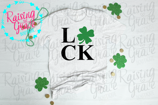 LUCK Shamrock Shirt - Adult