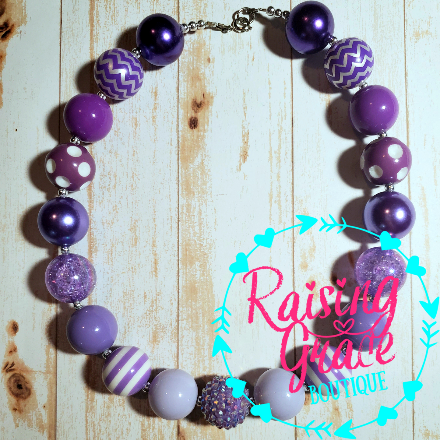 Purple Ombre Bubblegum Necklace