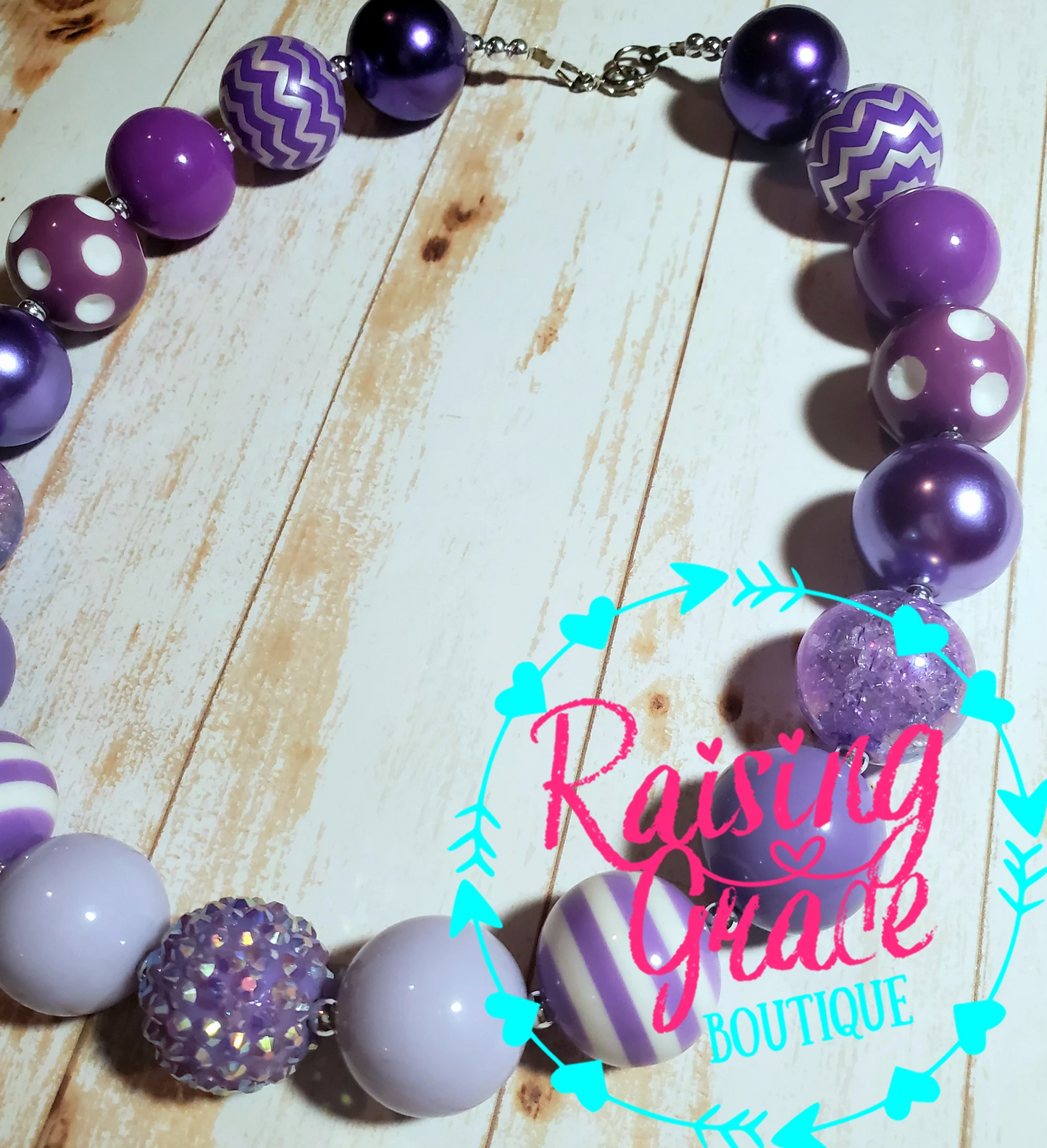 Purple Ombre Bubblegum Necklace