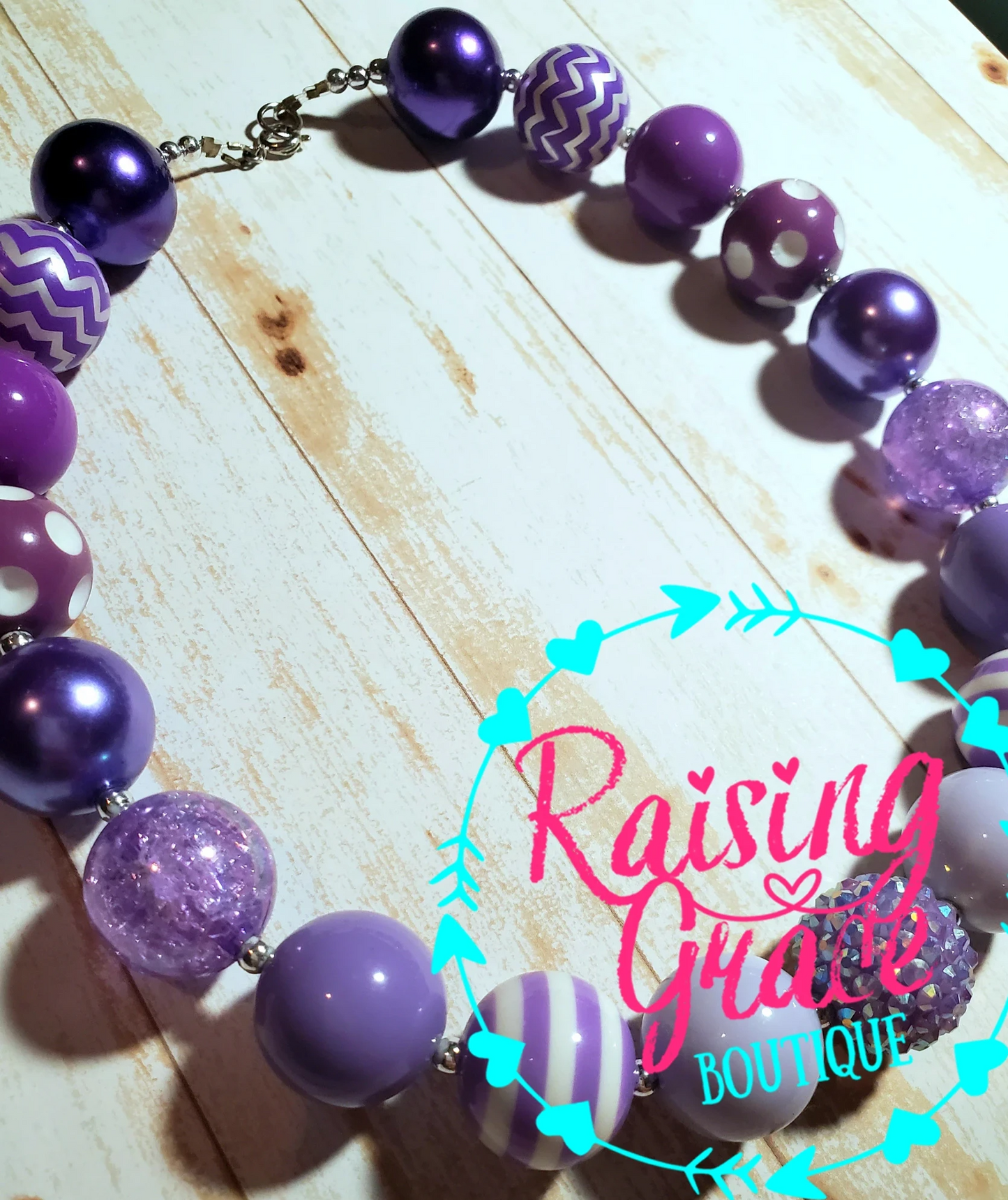 Purple Ombre Bubblegum Necklace