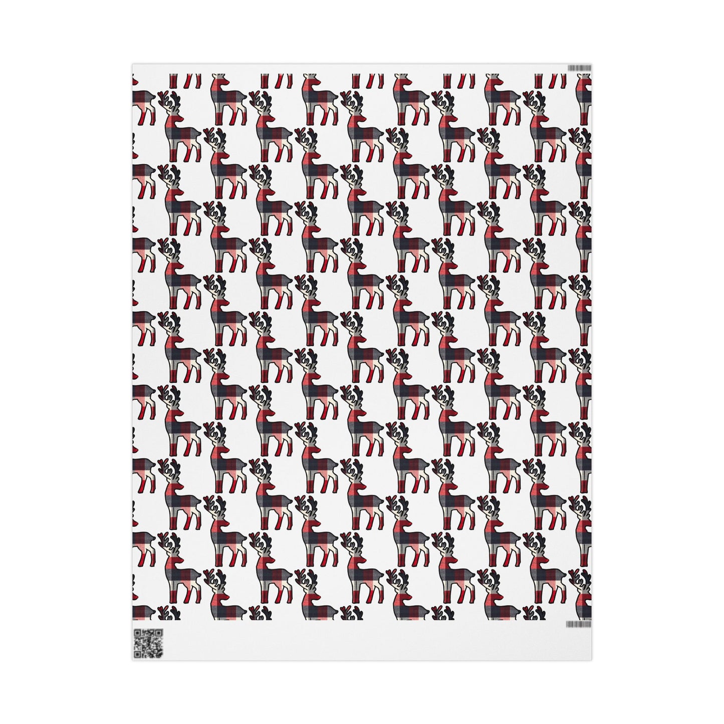 Plaid Deer Pattern - Wrapping Paper