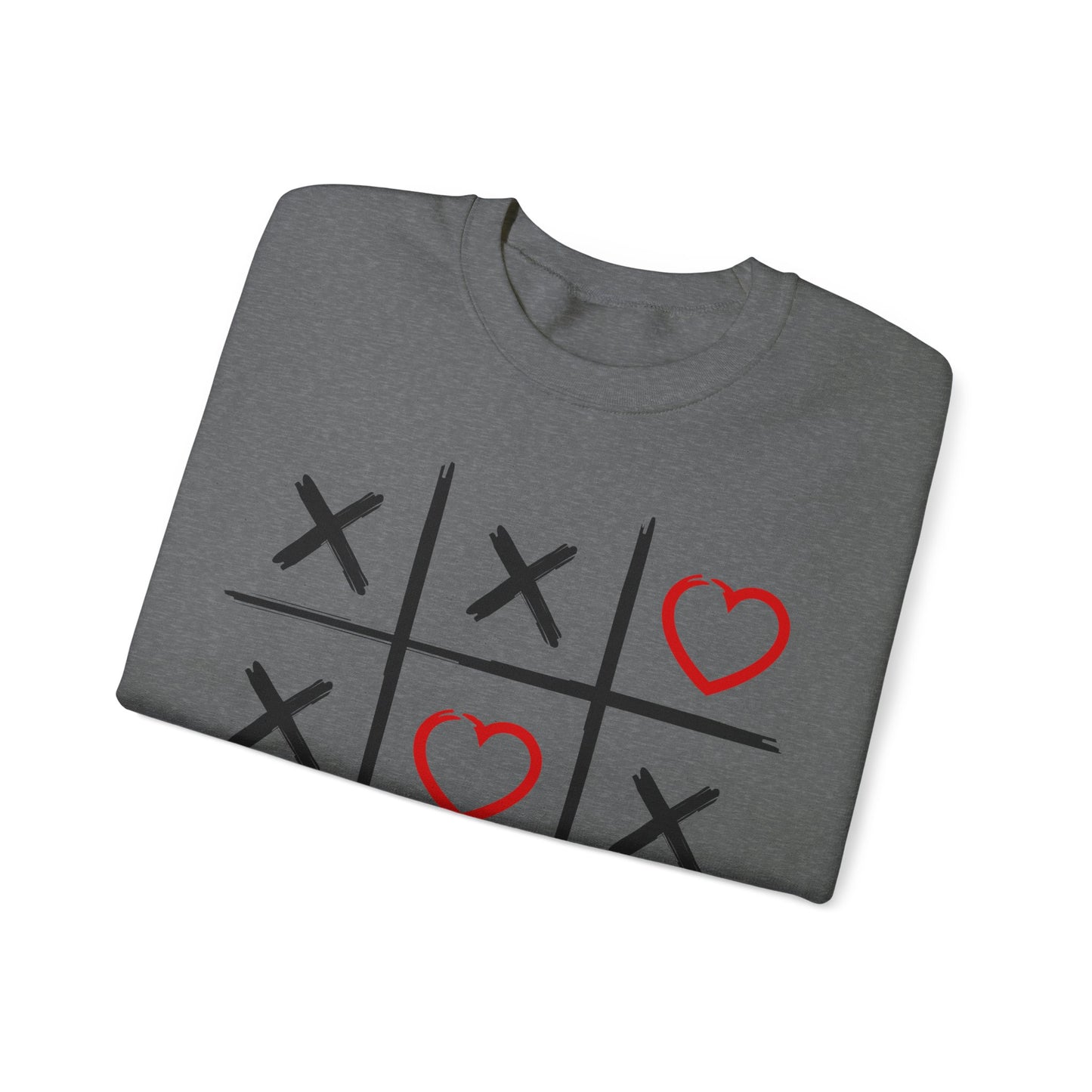 Valentines Tic-Tac-Toe - Unisex Heavy Blend™ Crewneck Sweatshirt - Adult