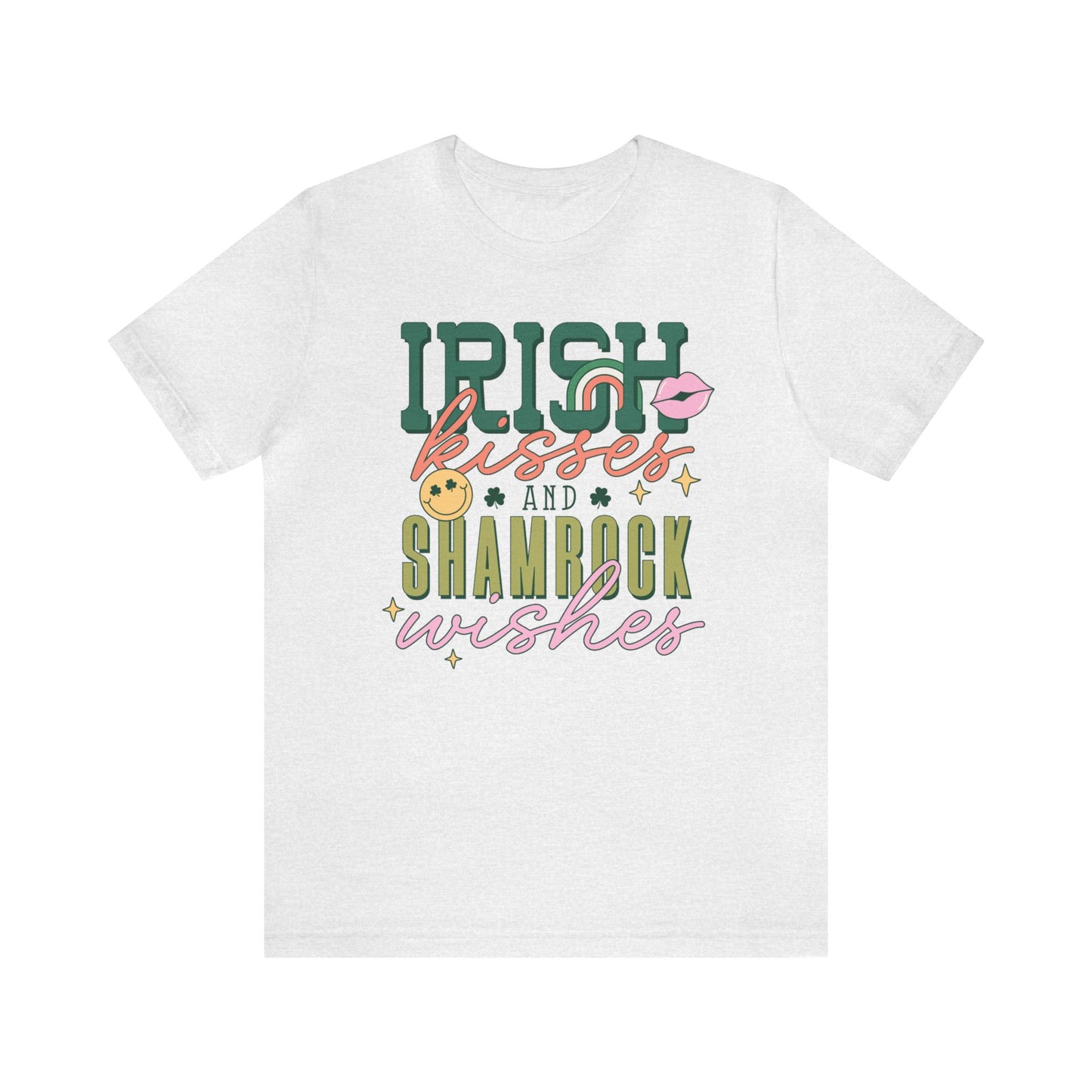 Irish Kisses and Shamrock Wishes - Unisex Jersey Short Sleeve Tee - T-Shirt