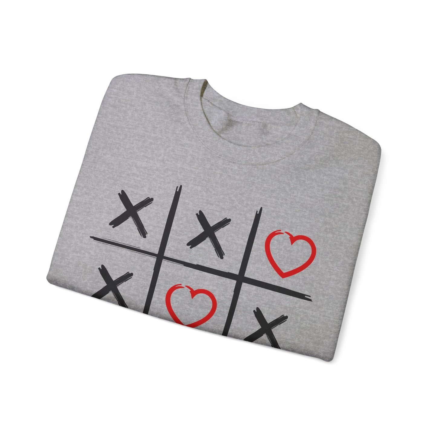 Valentines Tic-Tac-Toe - Unisex Heavy Blend™ Crewneck Sweatshirt - Adult