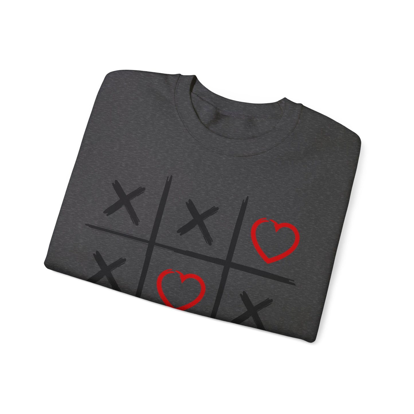 Valentines Tic-Tac-Toe - Unisex Heavy Blend™ Crewneck Sweatshirt - Adult