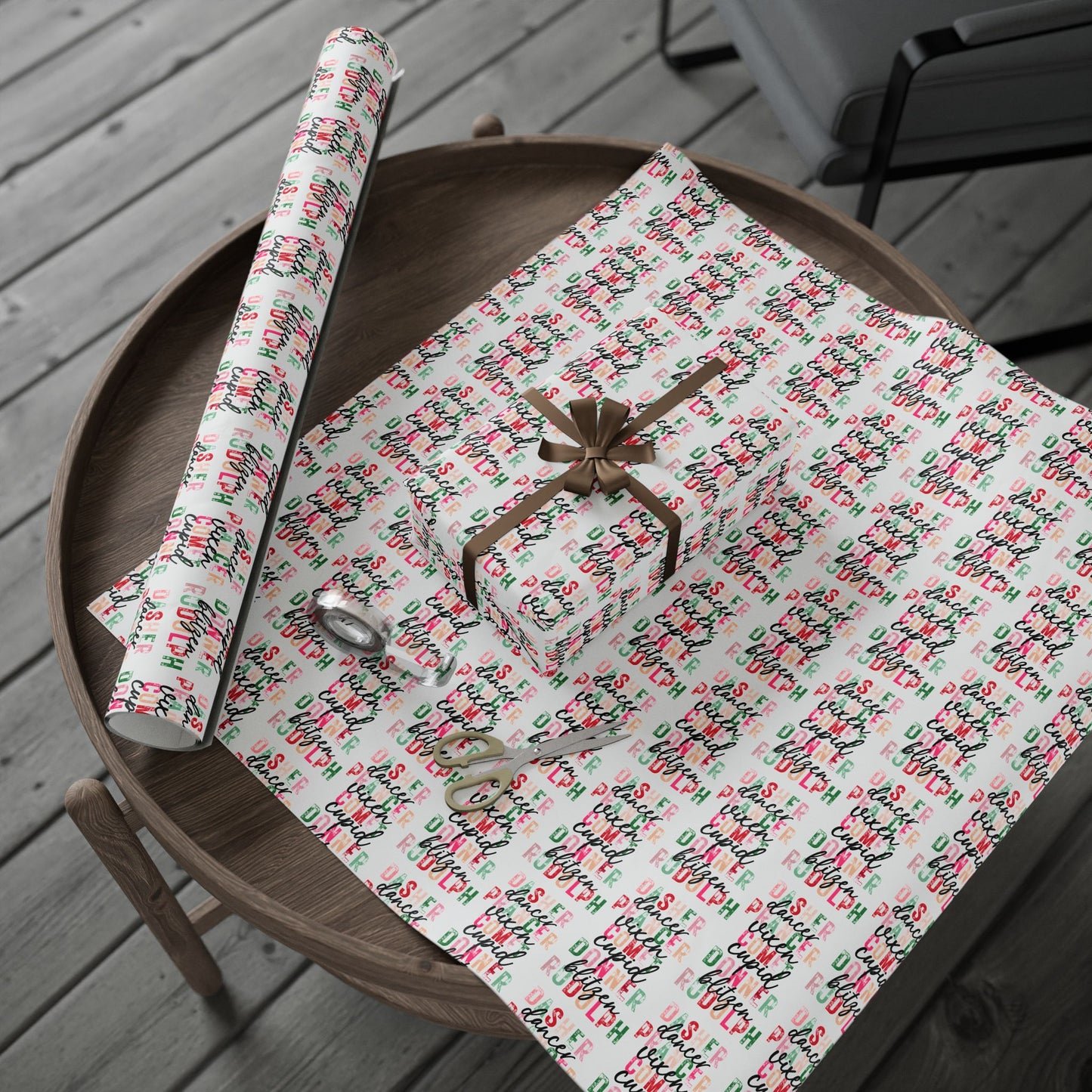 Reindeer Names Pattern - Wrapping Paper