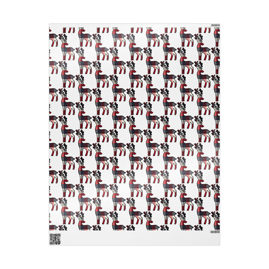 Plaid Deer Pattern - Wrapping Paper