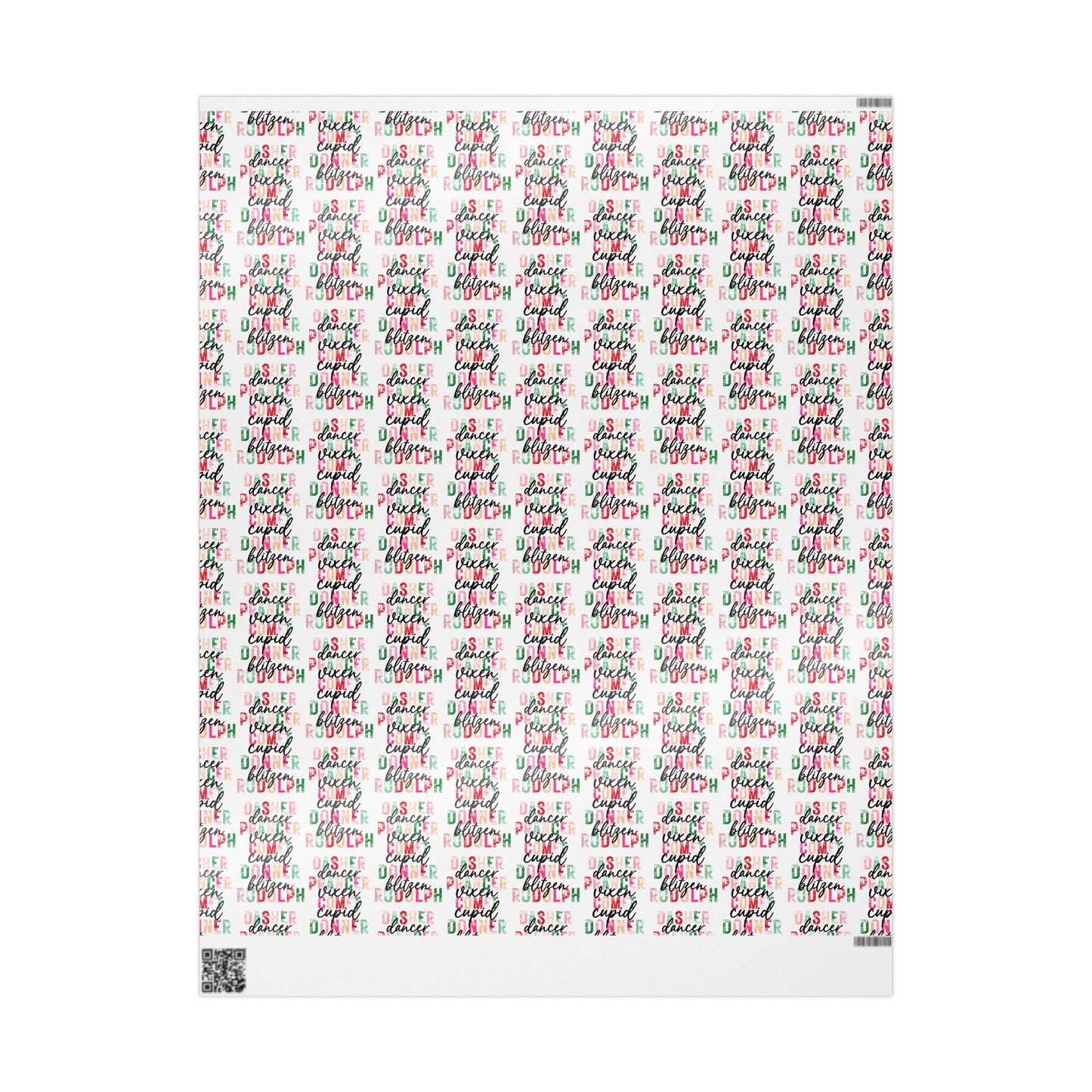 Reindeer Names Pattern - Wrapping Paper