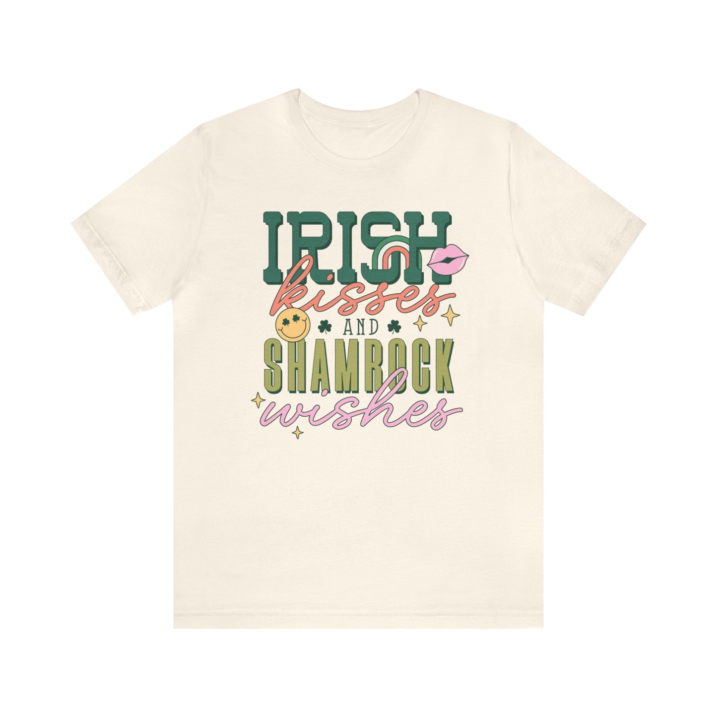 Irish Kisses and Shamrock Wishes - Unisex Jersey Short Sleeve Tee - T-Shirt