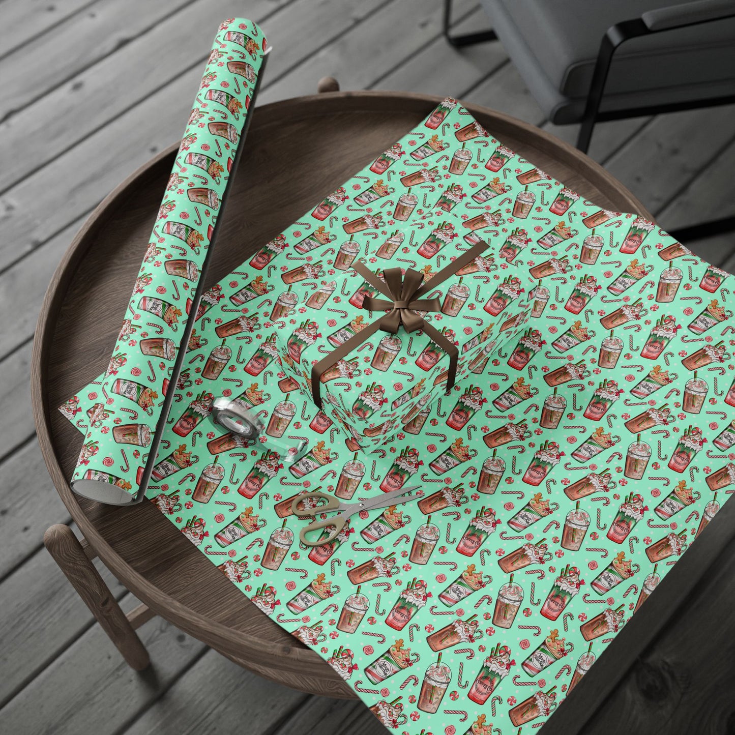 Christmas Latte Pattern - Wrapping Paper