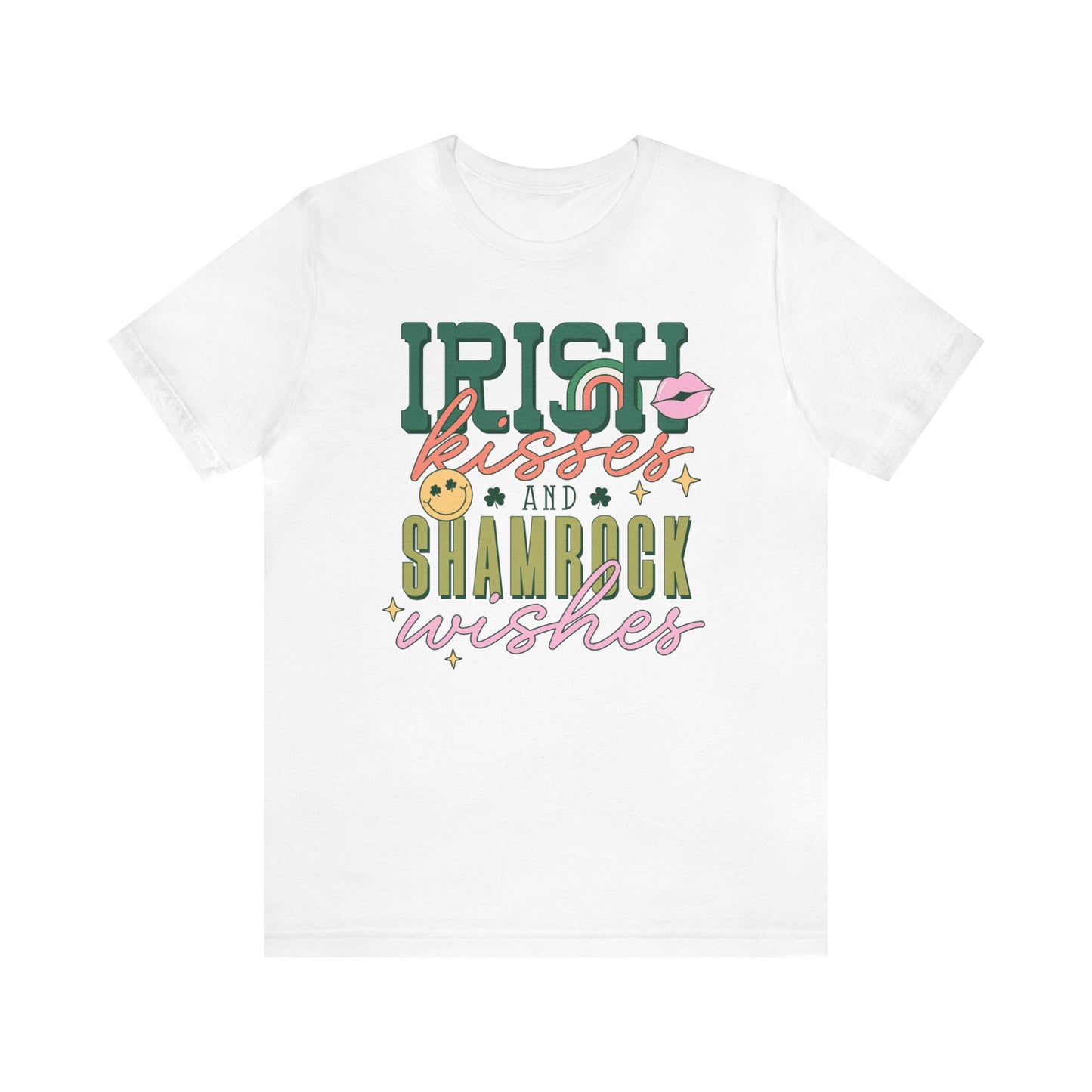 Irish Kisses and Shamrock Wishes - Unisex Jersey Short Sleeve Tee - T-Shirt