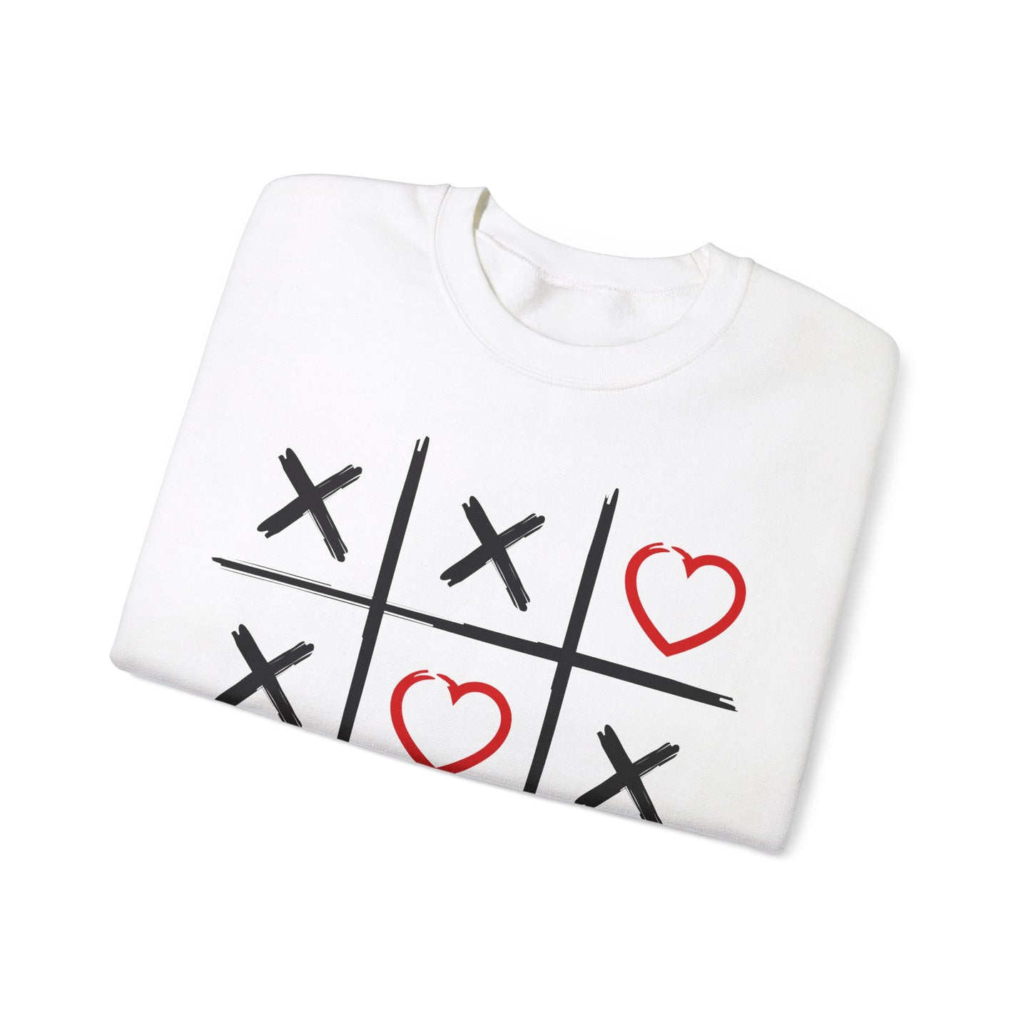 Valentines Tic-Tac-Toe - Unisex Heavy Blend™ Crewneck Sweatshirt - Adult