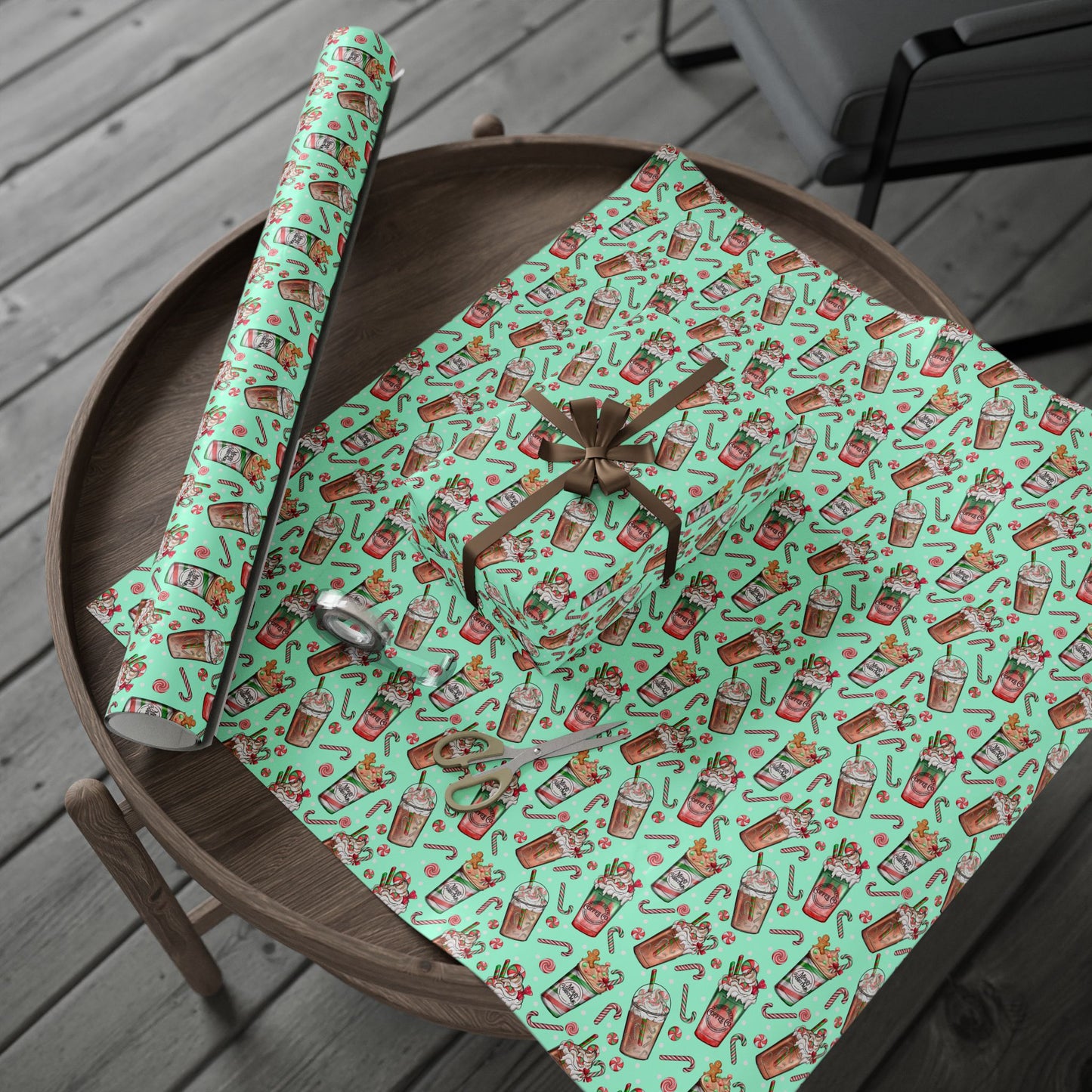 Christmas Latte Pattern - Wrapping Paper