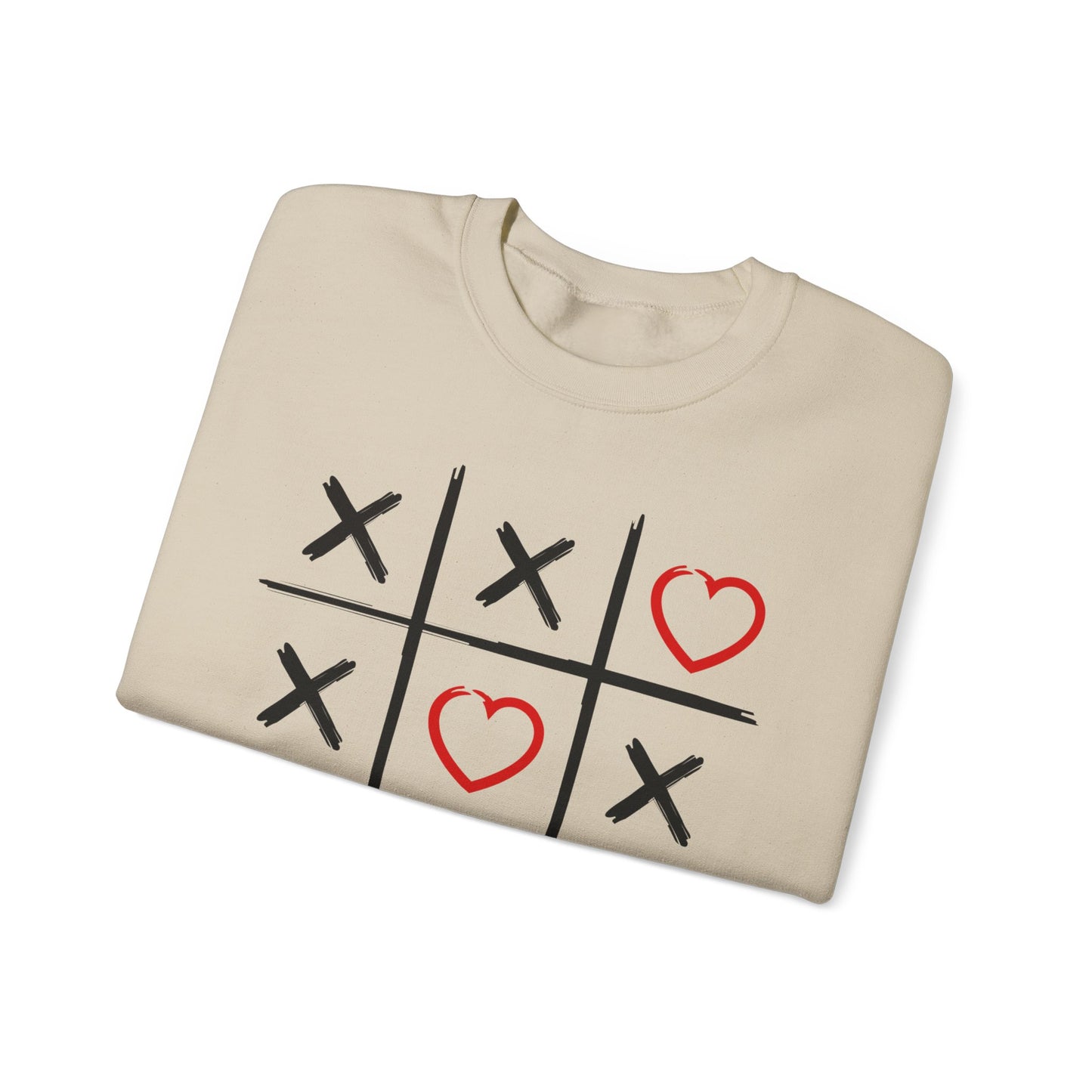 Valentines Tic-Tac-Toe - Unisex Heavy Blend™ Crewneck Sweatshirt - Adult