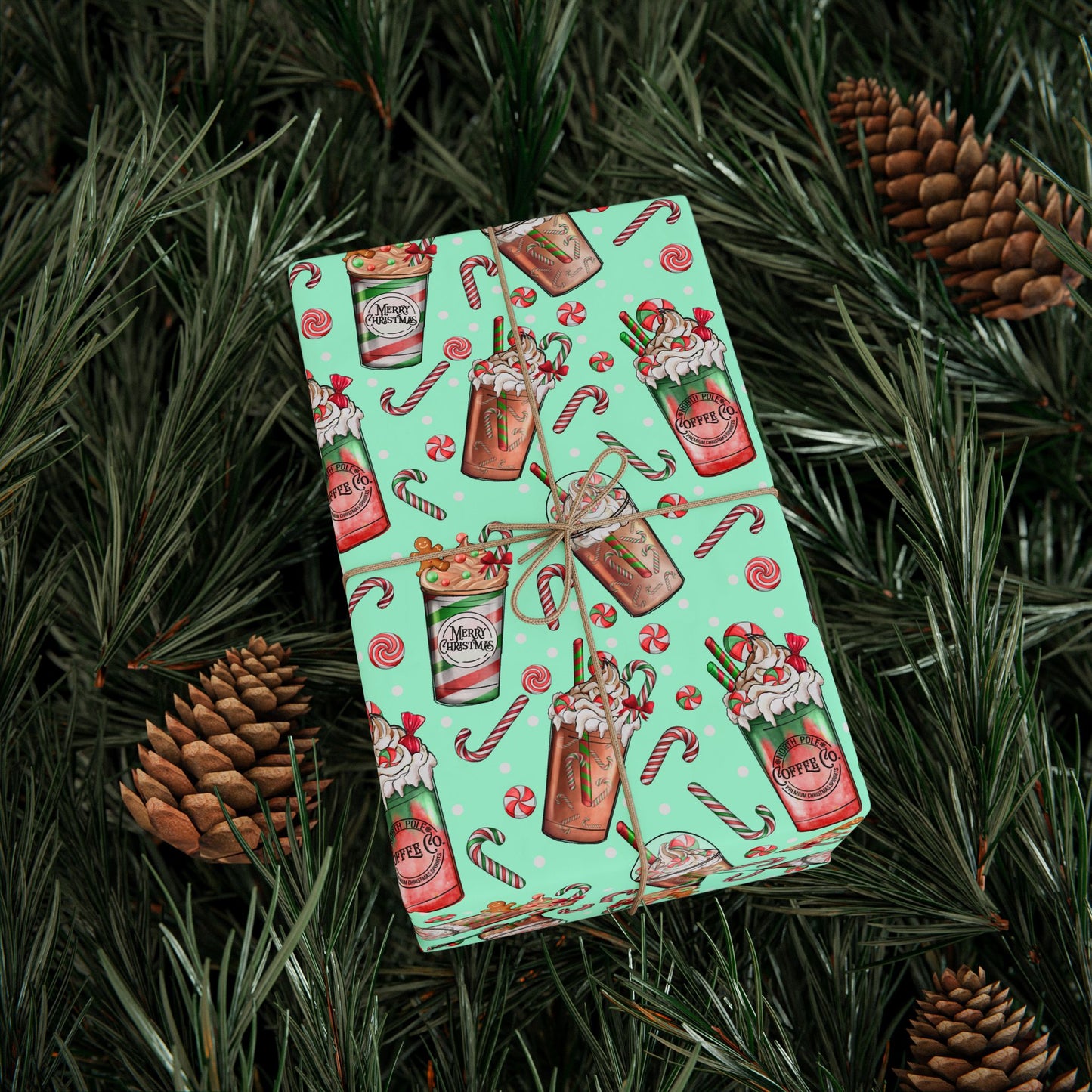 Christmas Latte Pattern - Wrapping Paper