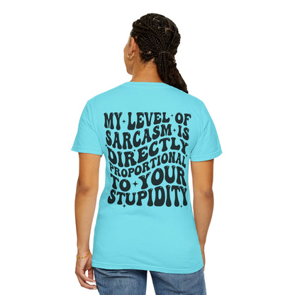 My Level Of Sarcasm Graphic T-Shirt | Funny Sarcastic Tee | Trendy Graphic Shirt | Boutique Funny Tee | Sassy Quote Shirt