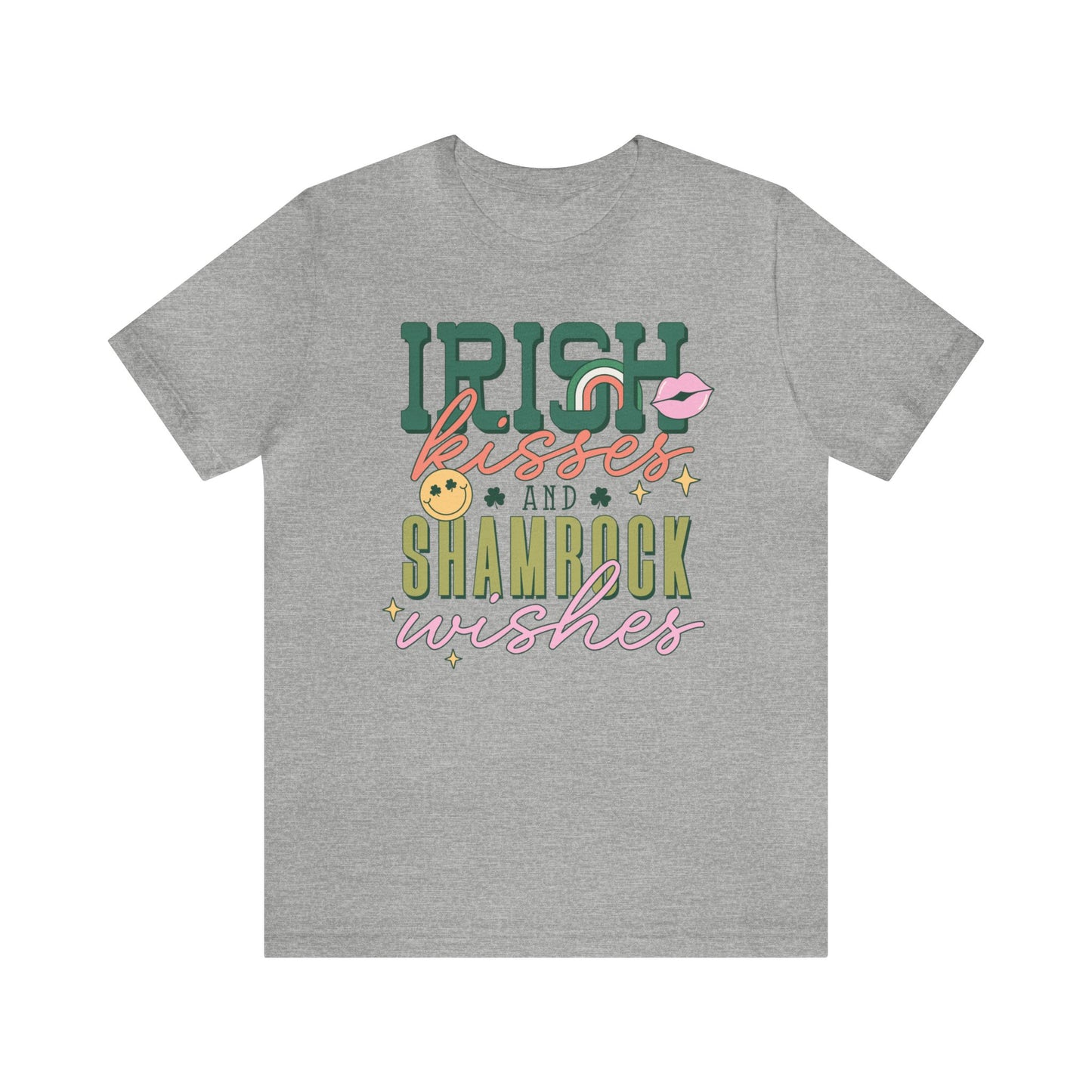 Irish Kisses and Shamrock Wishes - Unisex Jersey Short Sleeve Tee - T-Shirt