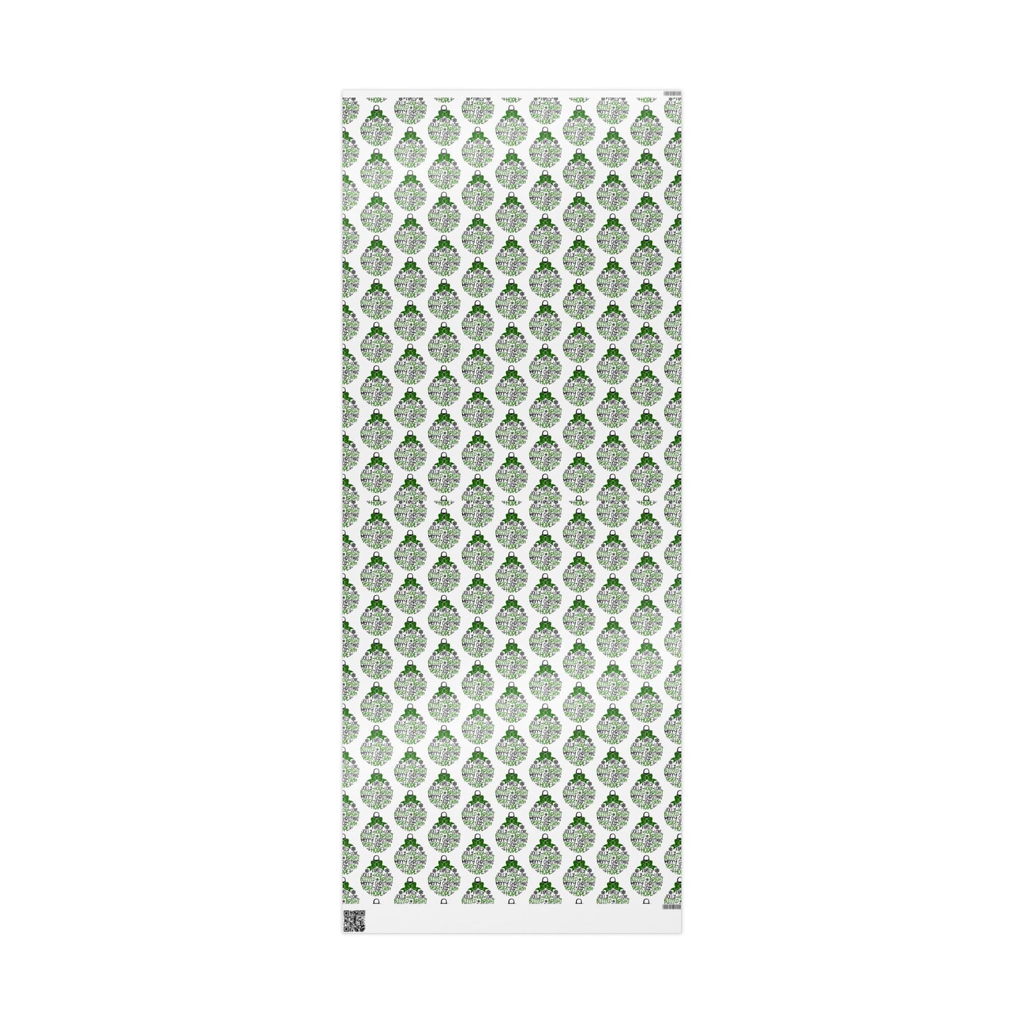 Christmas Ornament - Green and Black - Wrapping Paper