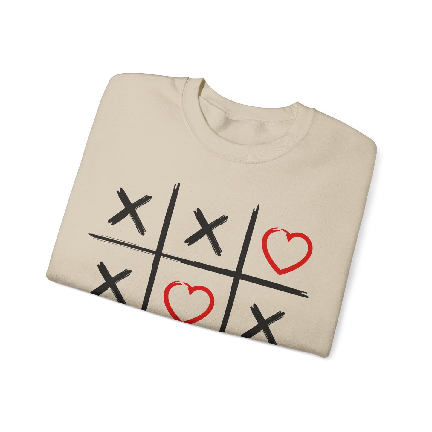 Valentines Tic-Tac-Toe - Unisex Heavy Blend™ Crewneck Sweatshirt - Adult