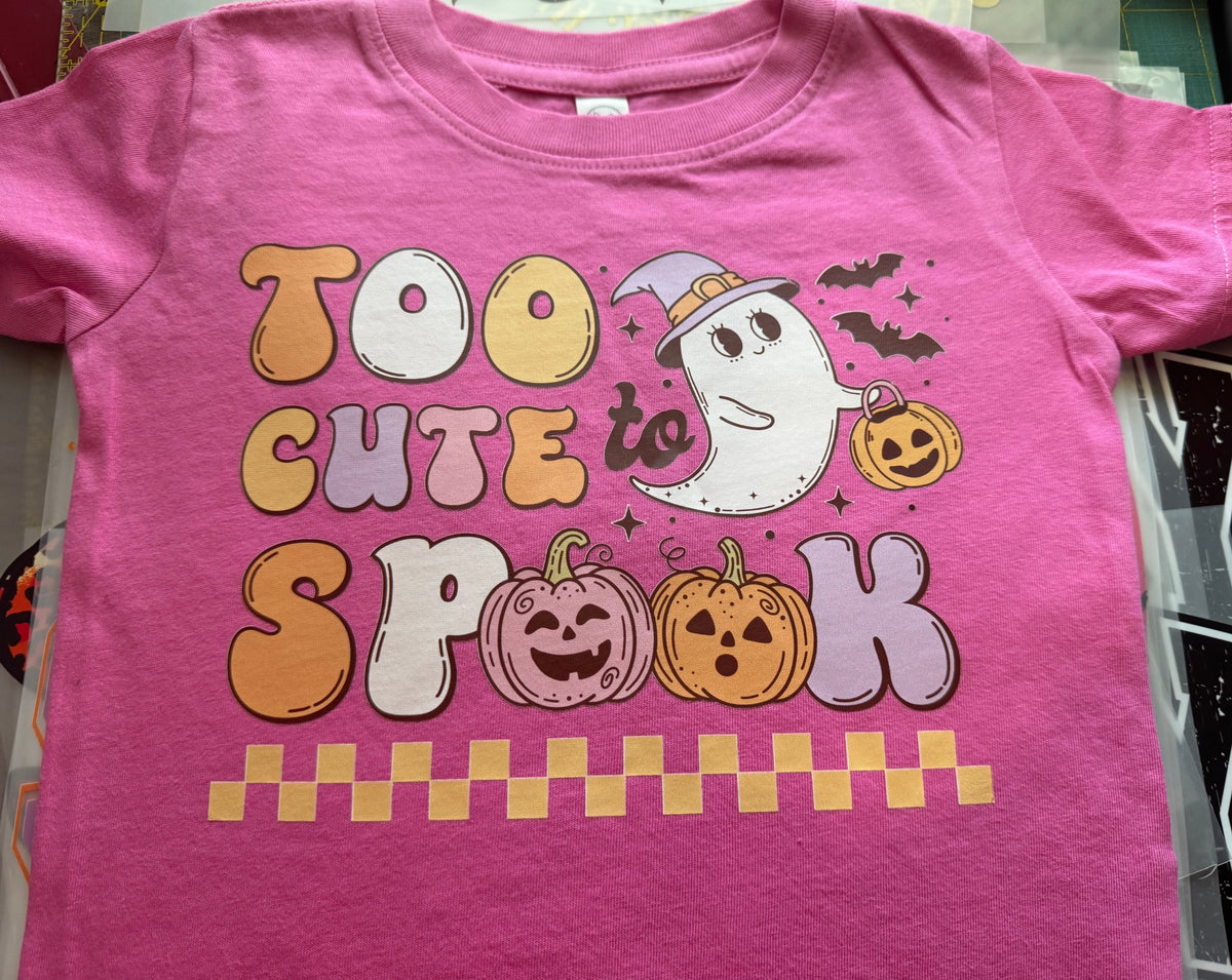 Too Cute to Spook Pink Halloween Tee – 18 Months | Ready to Ship