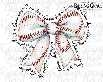 Baseball Bow Graphic T-Shirt | Coquette Baseball Tee | Sports Mom Shirt | Boutique Baseball Graphic Tee | Game Day Bow Shirt
