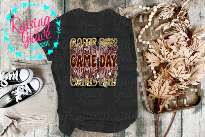 Game Day Graphic T-Shirt | Gold and Maroon | Sports Mom Shirt | Boutique Game Day Graphic Tee | Football Season Shirt