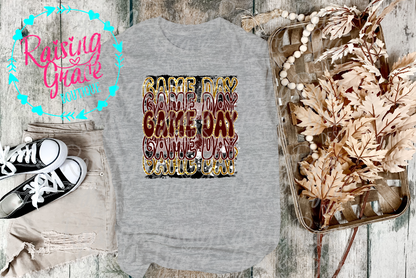Game Day Graphic T-Shirt | Gold and Maroon | Sports Mom Shirt | Boutique Game Day Graphic Tee | Football Season Shirt