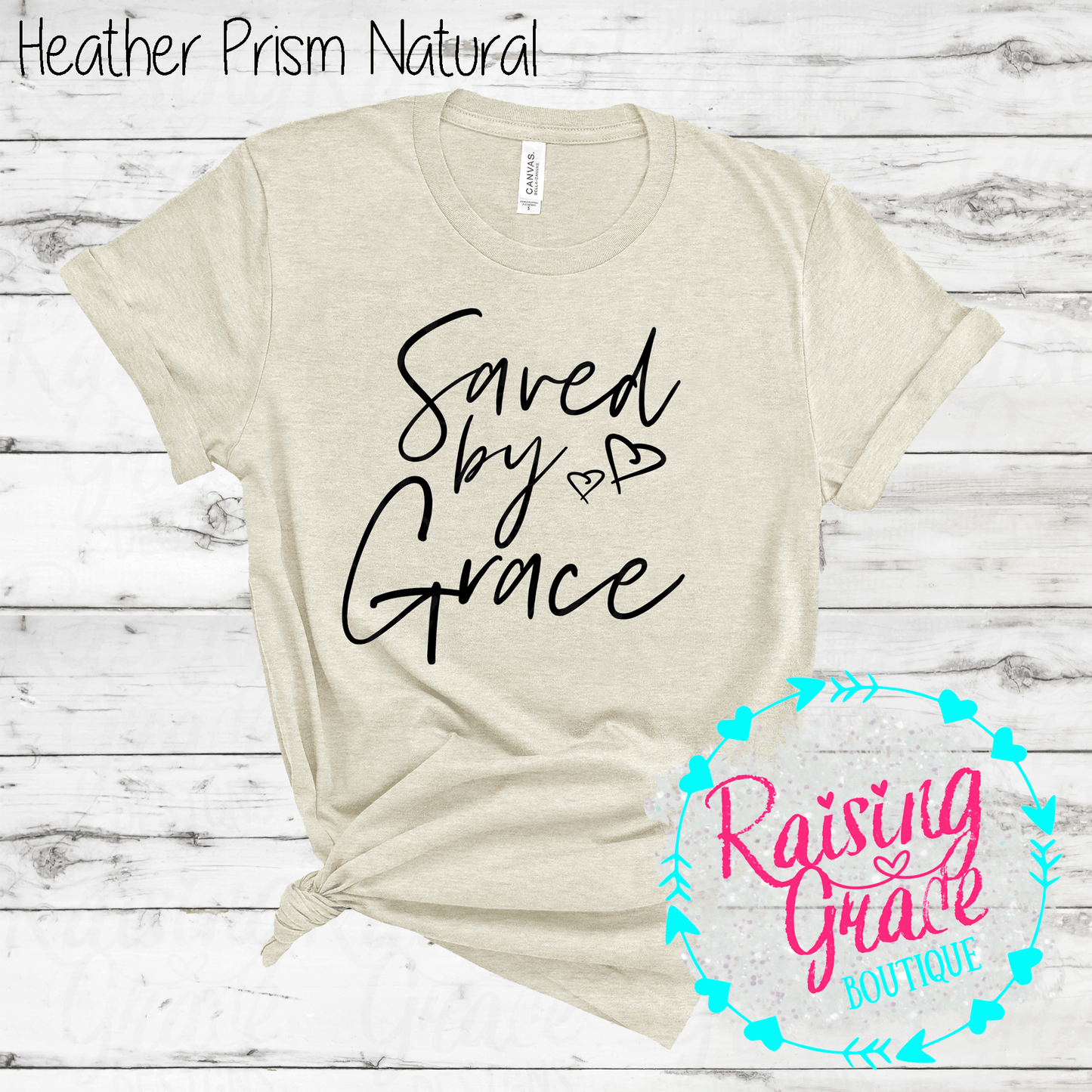 Saved By Grace - T-Shirt - (Whites, Blacks, and Shades of Grey)