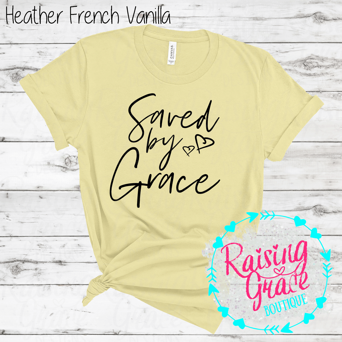 Saved By Grace - T-Shirt - (Shades of Yellow)