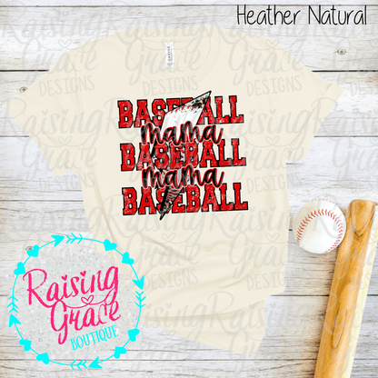 Baseball Mama Graphic T-Shirt | Sports Mom Tee | Softball Mom Shirt | Boutique Game Day Graphic Tee | Softball Season Shirt