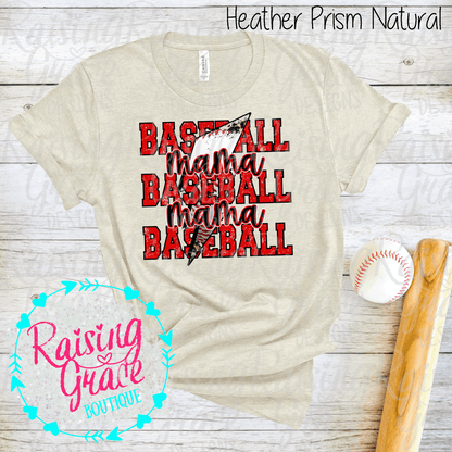 Baseball Mama Graphic T-Shirt | Sports Mom Tee | Softball Mom Shirt | Boutique Game Day Graphic Tee | Softball Season Shirt