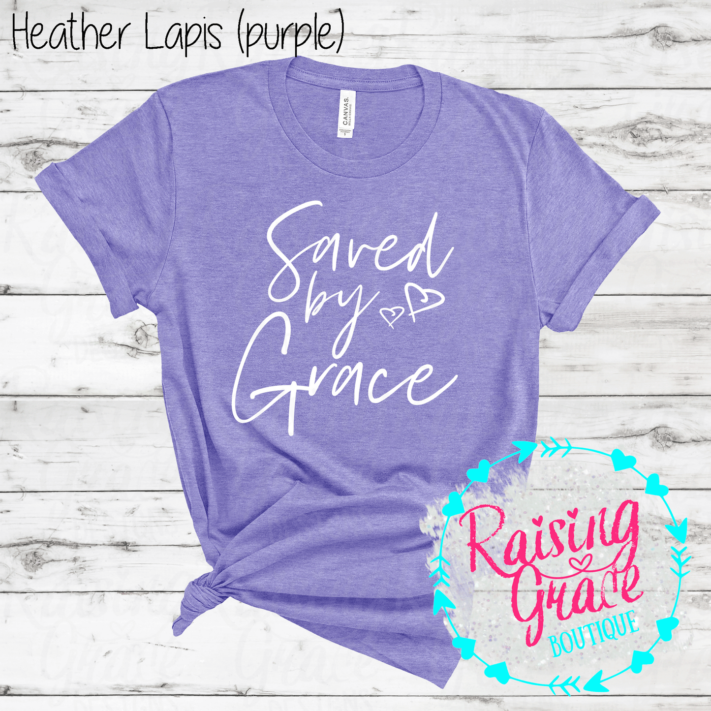 Saved By Grace - T-Shirt - (Shades of Pink and Purple)