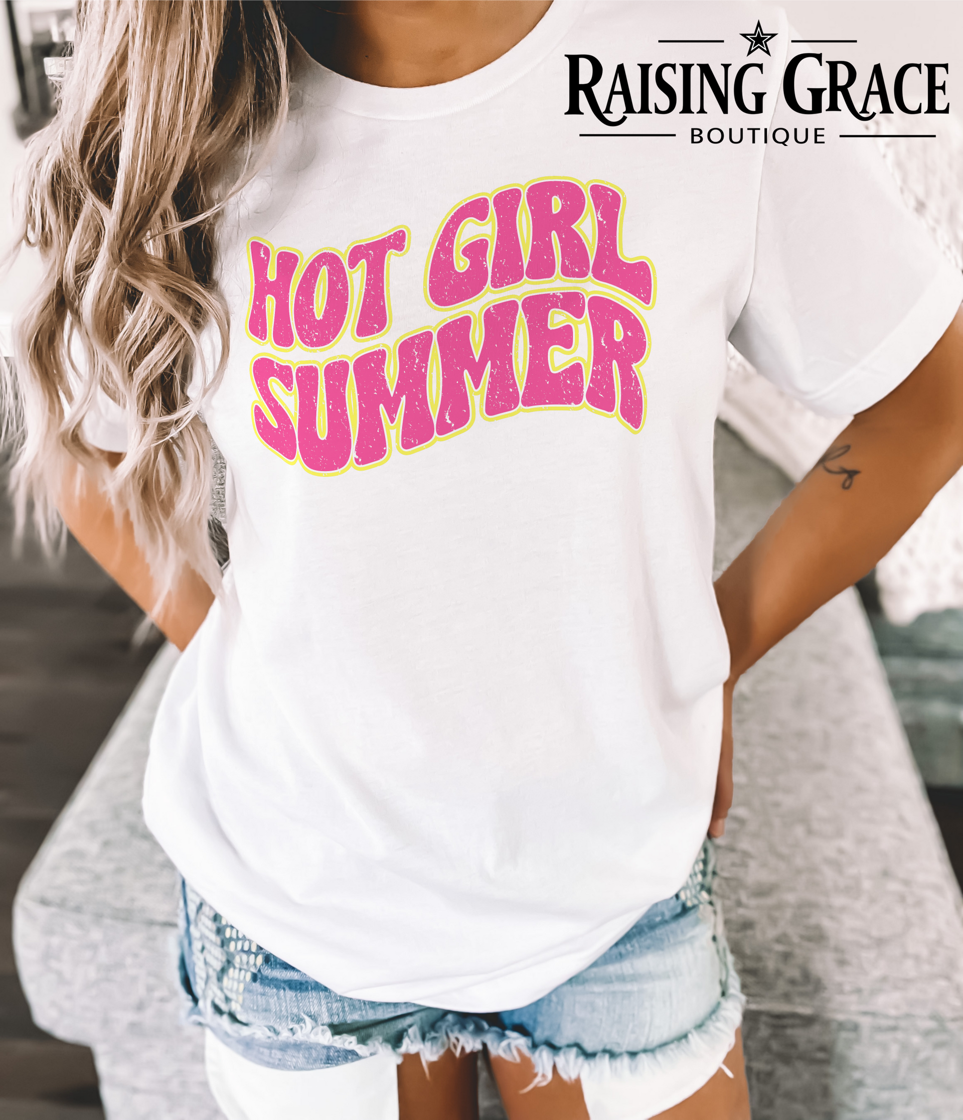 Hot Girl Summer Graphic T-Shirt | Trendy Summer Tee | Pink Retro