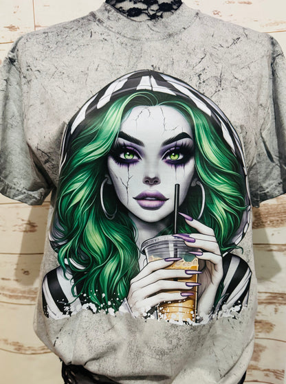 Beetlejuice Mama Graphic T-Shirt | Gothic Halloween Tee | Alternative Graphic Shirt | Boutique Spooky Season Tee | Horror Inspired Shirt