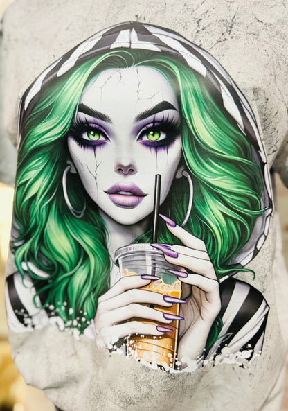 Beetlejuice Mama Graphic T-Shirt | Gothic Halloween Tee | Alternative Graphic Shirt | Boutique Spooky Season Tee | Horror Inspired Shirt