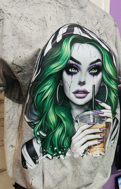 Beetlejuice Mama Graphic T-Shirt | Gothic Halloween Tee | Alternative Graphic Shirt | Boutique Spooky Season Tee | Horror Inspired Shirt