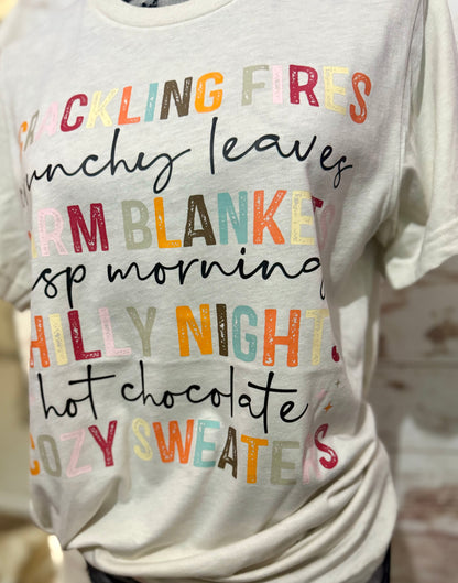 Cozy Fall Graphic T-Shirt | Autumn Aesthetic Tee | Fall Season Shirt | Boutique Cozy Graphic Tee | Pumpkin Season Shirt