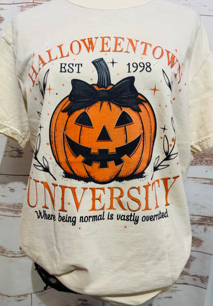 Halloweentown University Graphic T-Shirt | Spooky Season Tee | Halloween Pumpkin Shirt | Boutique Halloween Graphic Tee | Fall Spooky Shirt