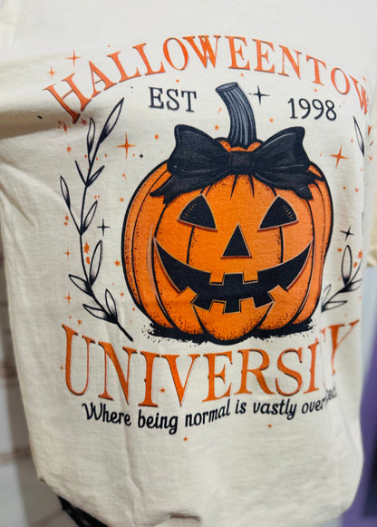 Halloweentown University Graphic T-Shirt | Spooky Season Tee | Halloween Pumpkin Shirt | Boutique Halloween Graphic Tee | Fall Spooky Shirt