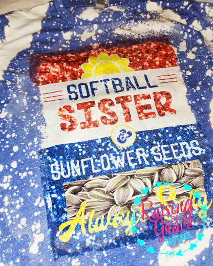 Adult Softball Sister Graphic T-Shirt | Adult Softball Shirt | Softball Sibling Tee | Adult Game Day Shirt | Boutique Sports Tee
