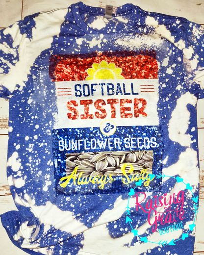 Youth Softball Sister Graphic T-Shirt | Girls Softball Shirt | Softball Sibling Tee | Youth Game Day Shirt | Boutique Sports Tee