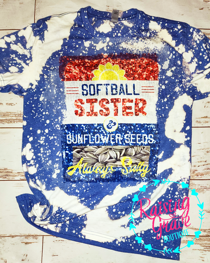 Adult Softball Sister Graphic T-Shirt | Adult Softball Shirt | Softball Sibling Tee | Adult Game Day Shirt | Boutique Sports Tee